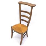 Withdrawn from sale - retained by executors - A French country made Prie dieu chair, the nest