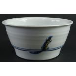 A Studio ceramic bowl, decorated with two newts, monogram mark to underside, 15cm dia.
