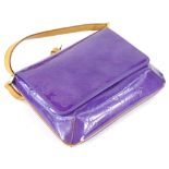 A Louis Vuitton Vernis shoulder bag, in purple with tan leather trim, marked to interior Louis