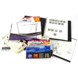 A quantity of stamps and albums, various stamp books etc.