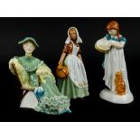 Three Royal Doulton figurines, Save Some For Me, The Milk Maid and Ascot (Ascot is a 2nd)