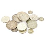 Various American coins, to include three silver dollars, eight half dollars, two quarter dollars and