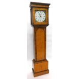 A longcase clock, the painted dial signed by Robert Clark of Hull, decorated with female figures