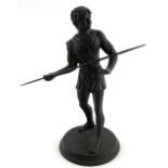 A Wedgwood Limited Edition Jasperware figure, modelled in the form of a Greek javelin thrower,