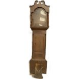 A 19thC longcase clock case, (AF).