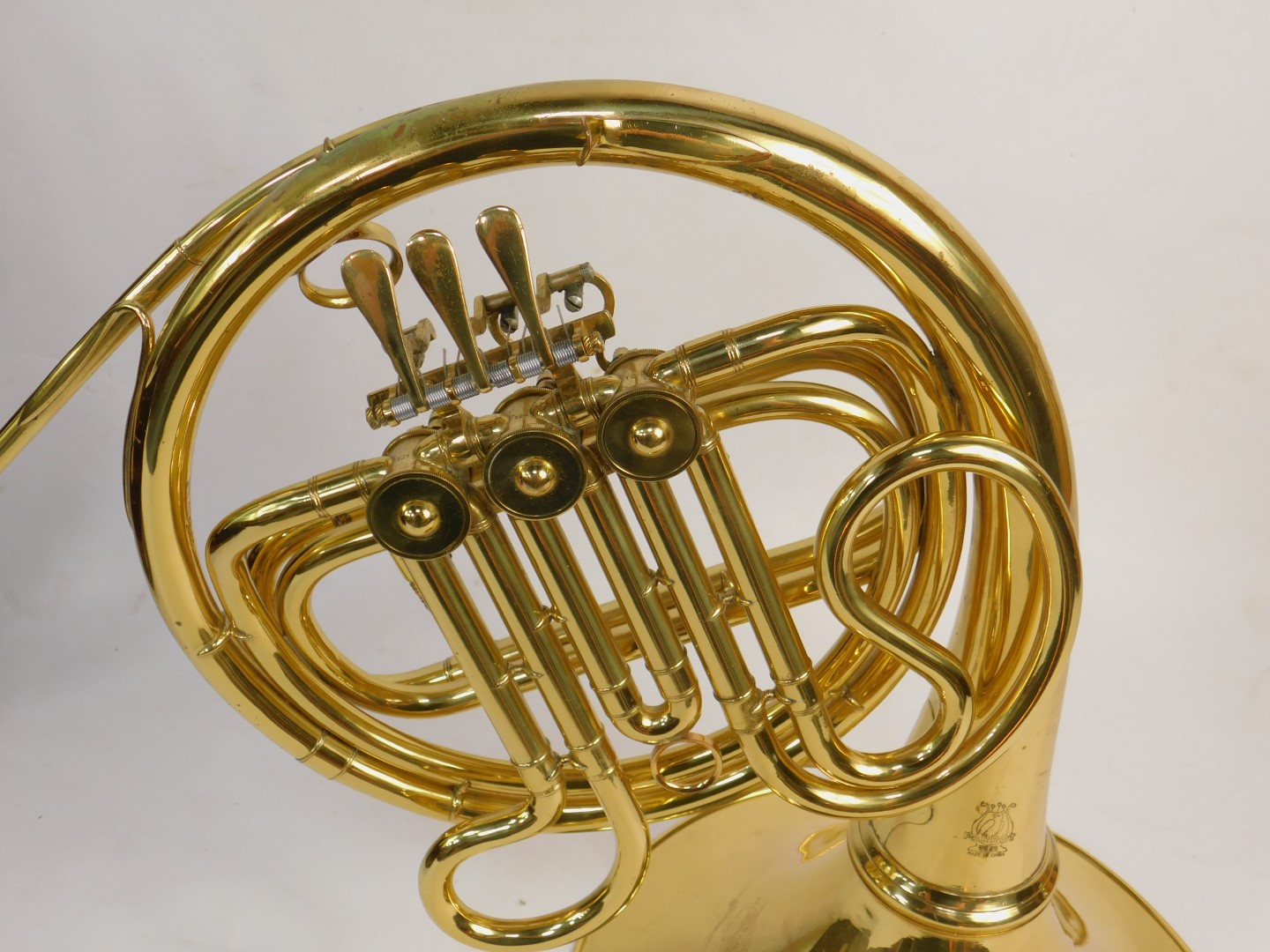 A Parrot brass French horn, cased. - Image 3 of 4