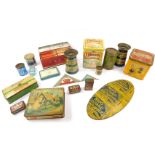 Kitchenalia, advertising tins including Bisto, Colmans Recipe Store, Cadburys Dairy Milk