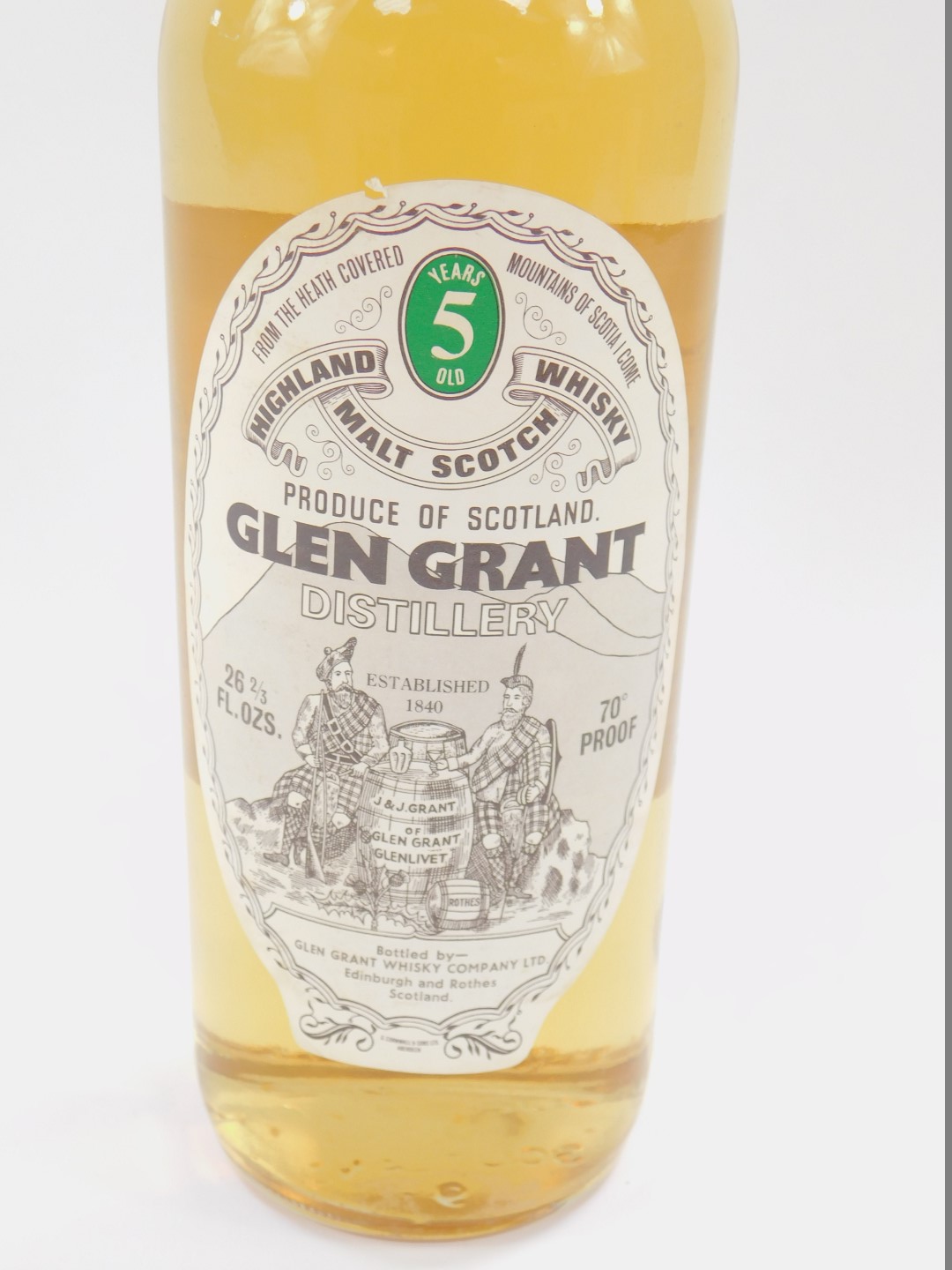 A bottle of Glen Grant Distillery Five Year Old Malt Scotch Whisky 1969, bears full labels. - Image 2 of 3