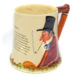 A Crown Devon pottery musical tankard John Peel, playing D'ye ken John Peel, printed marks, 12cm H.