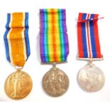 A WWI Campaign and Victory Medal awarded to Gnr J (James) Bird, 15th Brigade HQ, Royal Horse