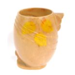 A 1920's Sylvac Art Deco vase, painted with leaves against a brown ground, No 561, incised