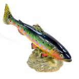 A Beswick pottery figure of a golden trout, no.1246, printed and impressed marks.