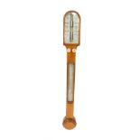 A Victorian oak cased stick barometer by Carpenter & Westley, 24 Regent Street London, with