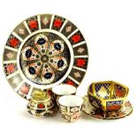 A collection of Royal Crown Derby and other Imari ware, to include Caverswall, the largest plate