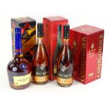 A collection of Cognac, to include Remy Martin, VSOP, Courvoisier, Three Star Luxe etc. (6).