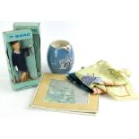 A collection of Boac items, to include a Wade jug, two dolls, scarves and two a Nina Ricci