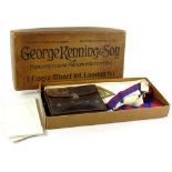 A George Kenny and Son tailors box, containing a quantity of masonic regalia, sash, satchel, 18cm W,