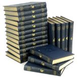 Various blue canvas bound volumes of the New Punch Library, published by The Educational Book