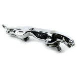 A chrome plated Jaguar mascot, with mount fitting, 19cm W.