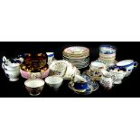 Miscellaneous late 19thC and later tea bowls, tea cups, etc., to include Caughley.Provenance: The