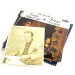 A collection of autographed items, to include a photograph of Bing Crosby with printed signature, an