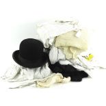 Miscellaneous costumes, etc., to include a bowler hat by Cheer and Sons, Boston, etc.