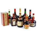 Various bottles of spirits, to include Drambuie, Cherry Brandy, Benedictine, Cointreau, Tia Maria