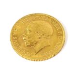 A George V full gold sovereign, dated 1912.