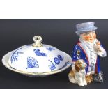 A Royal Worcester aesthetic movement muffin dish and cover, decorated with fans, scrolls etc., in