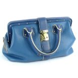 A Louis Vuitton Angers PM handbag, in blue suhari leather, with brass hardwear, stamped Louis