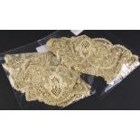 Two 19thC lace collars.