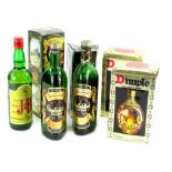 Various bottles of spirits, to include two bottles of Haig Dimple, in original packaging,