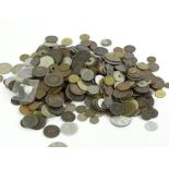 Various world used coins, 19thC and later, to include Ireland, Indian tokens, threepenny bits,