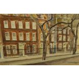 Eileen M Smith. Street scene, watercolour, signed and dated 1966, 27cm x 38cm.