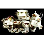 A collection of Royal Albert Old Country Roses pattern tea ware etc., to include teapot and cover,