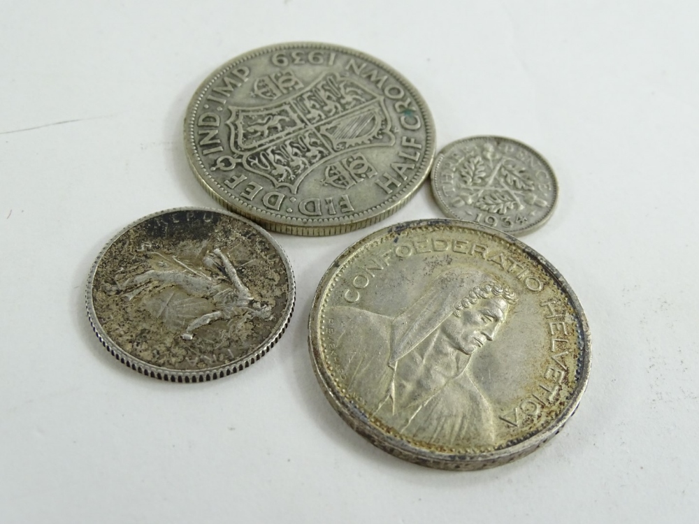 A quantity of mainly silver coins, to include Mexico silver dollar etc. - Image 3 of 3