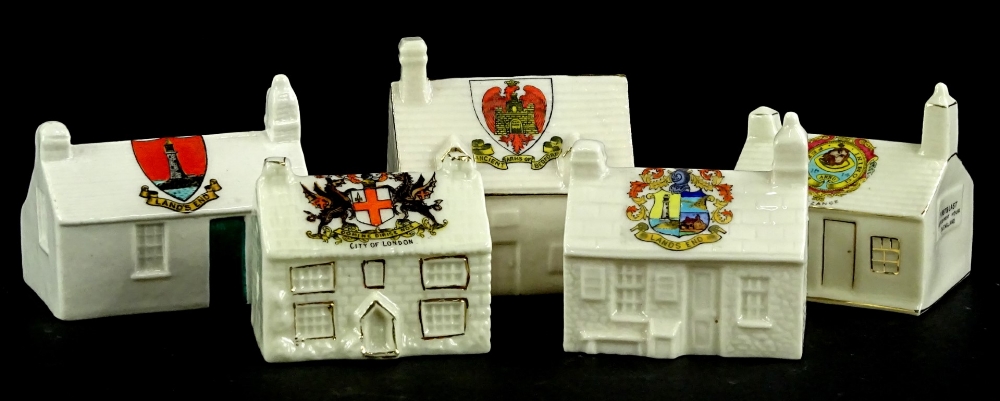 Five crested houses, to include The First and Last Refreshment house in England, model of John