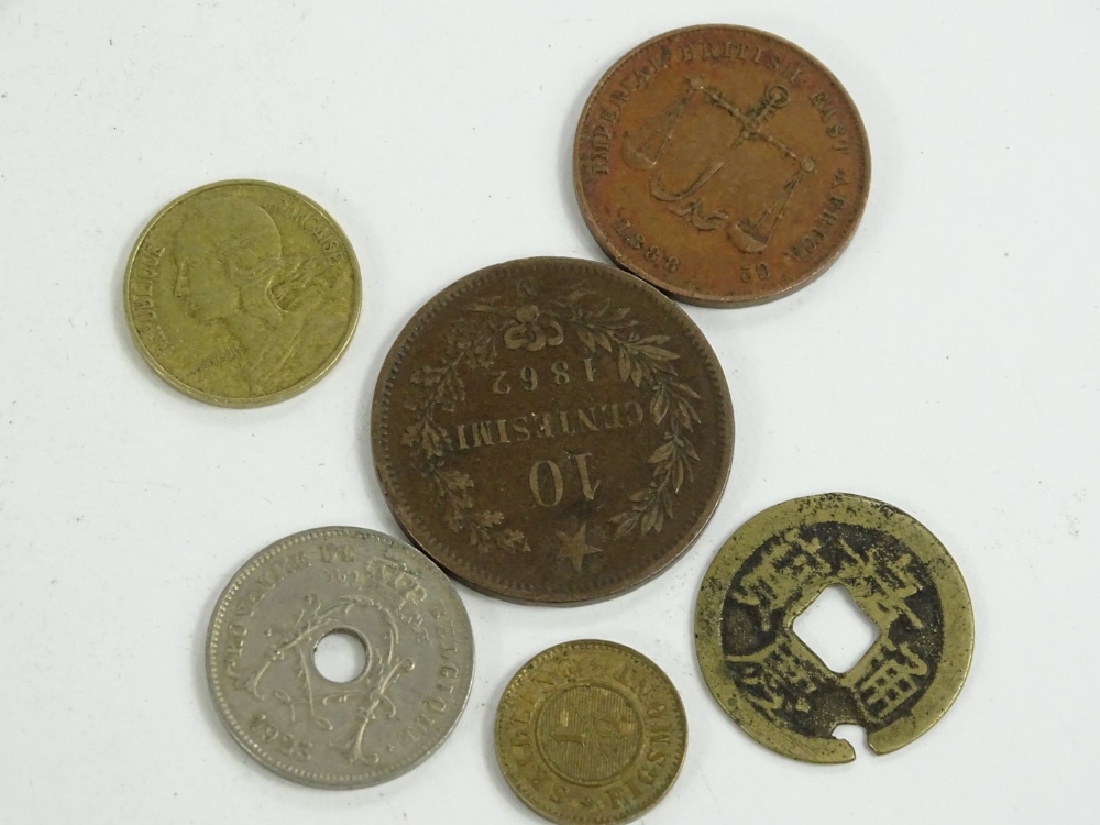 Various world used coins, 19thC and later, to include Ireland, Indian tokens, threepenny bits, - Image 3 of 3