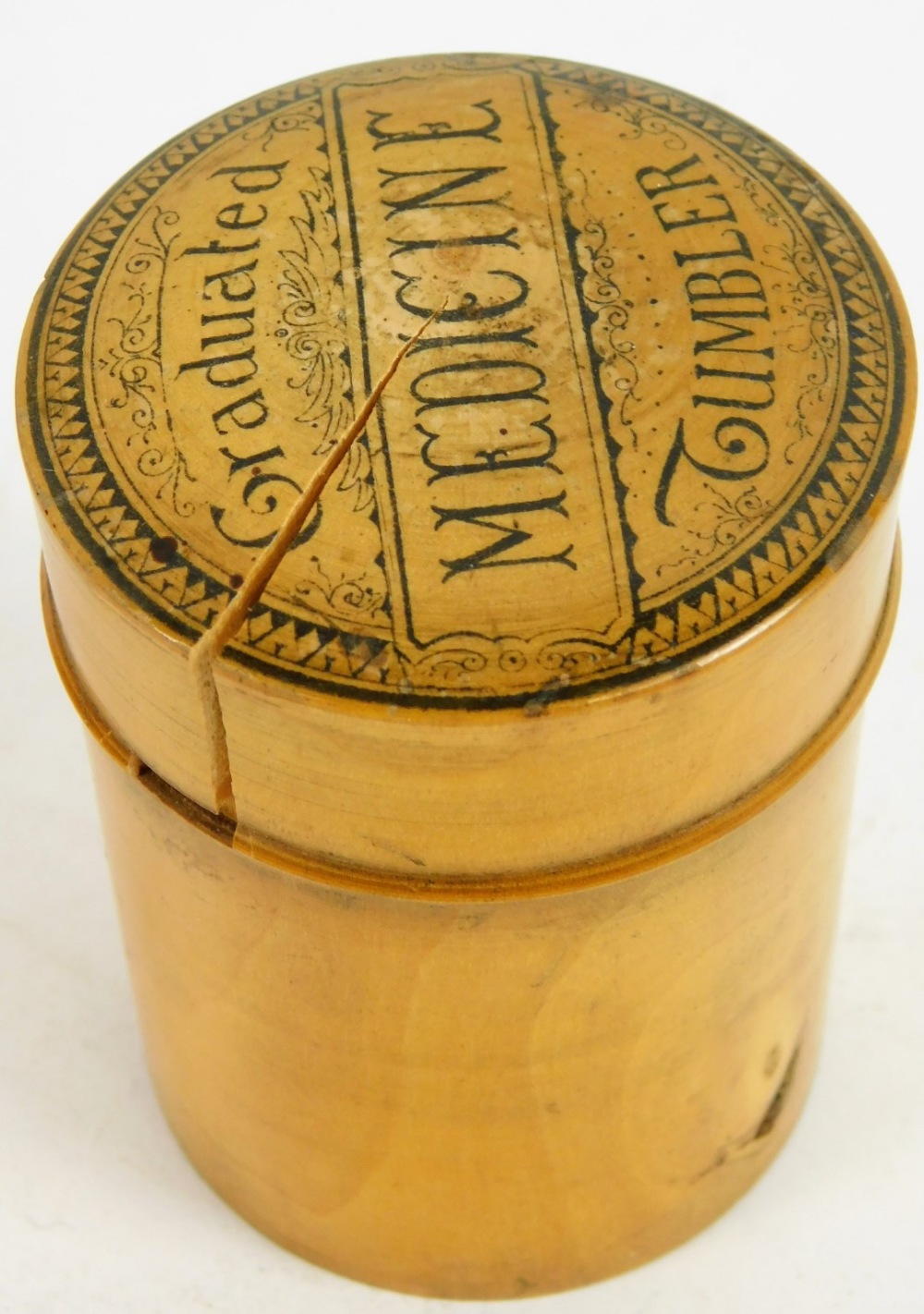 An early 20thC oak inkstand, 31cm W, a Benson type copper kettle, medicine tumbler jar, Arts and - Image 4 of 7