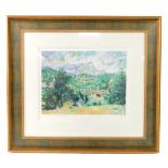 Rolf Harris (Australian, b1930). Mont Sainte Victoire, Homage to Cezanne, limited edition print