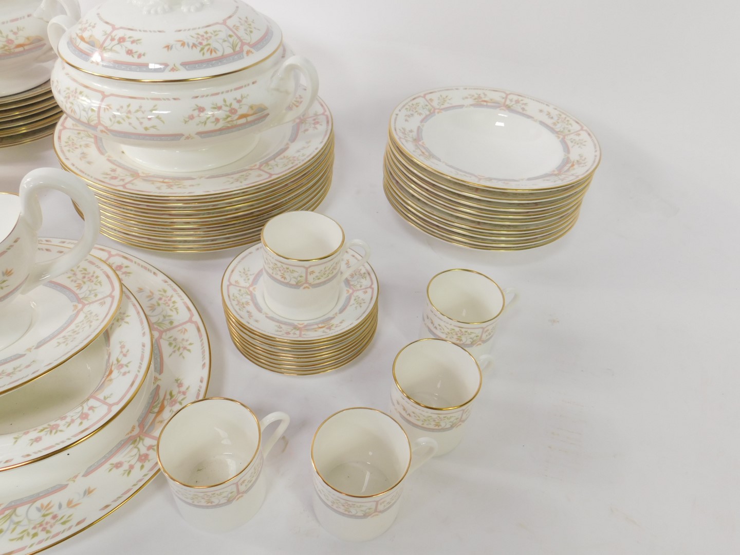 A Royal Worcester porcelain part dinner and coffee service, decorated in the Lagoon pattern, - Image 2 of 4