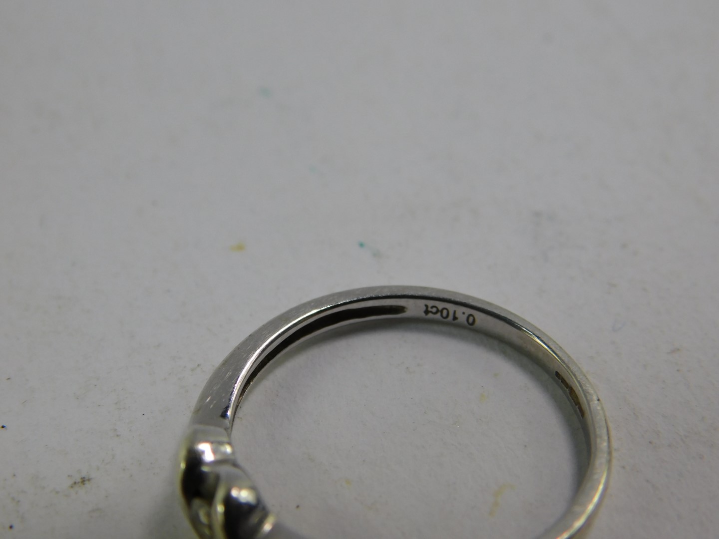 A 9ct gold and diamond ring, in a crossover design, size M, 1.7g all in. - Image 2 of 2