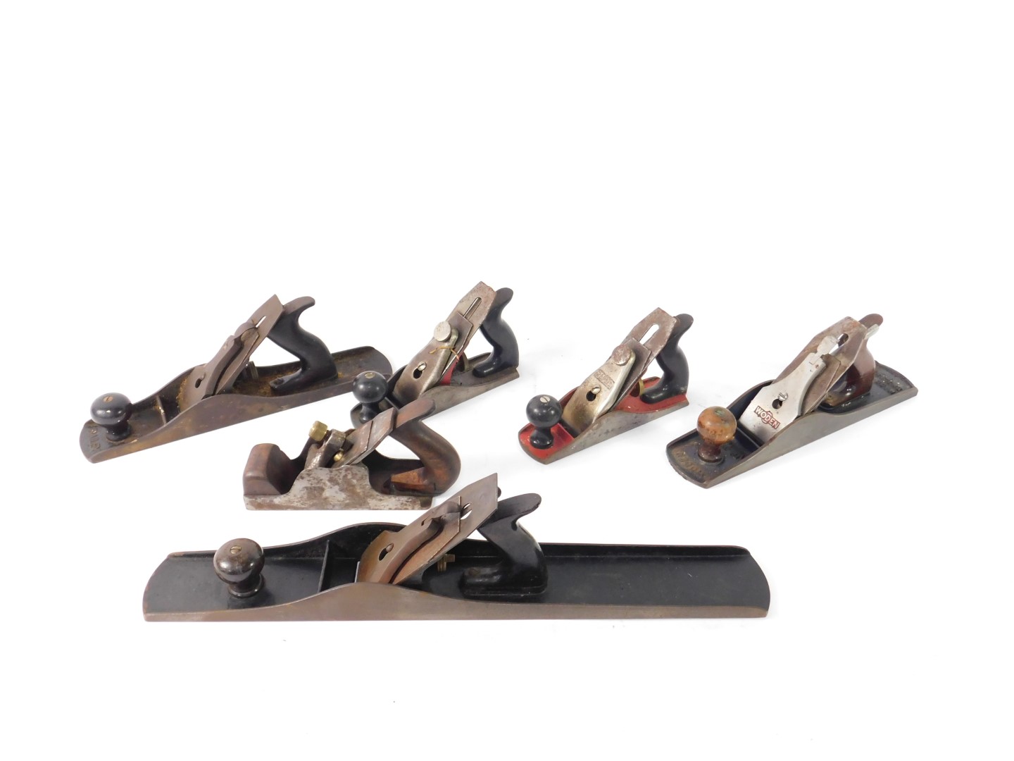 A group of woodworking planes, including Woden, Sargent & Co, Spears, Rapier and Bailey. (6)