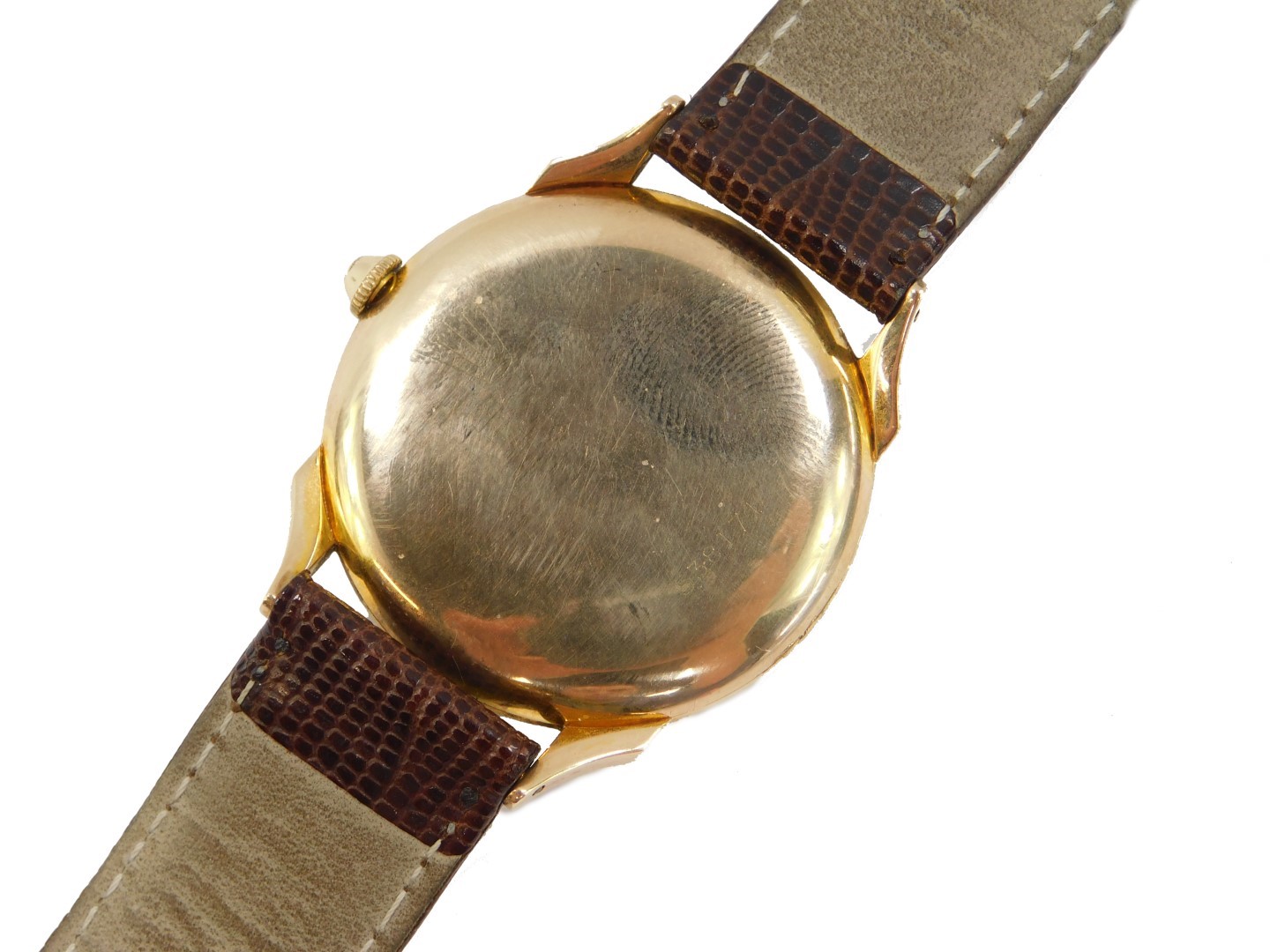 A Rolex precision gentleman's 9ct gold cased wristwatch, circa 1950's, the dial bearing gold - Image 3 of 7