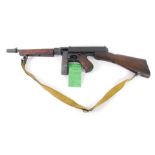 A replica Thompson sub machine gun, calibre .45 automatic cartridge, 1928, A1 Model, with