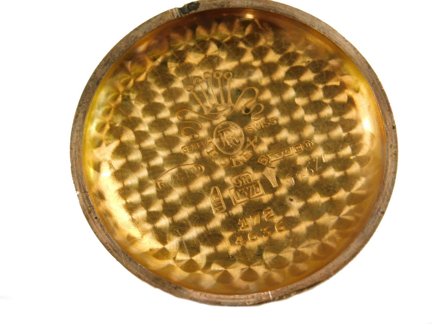 A Rolex precision gentleman's 9ct gold cased wristwatch, circa 1950's, the dial bearing gold - Image 7 of 7