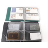 Philately. QEII commemorative mint stamps, and first day covers in two albums.
