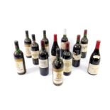 Twelve bottles of red wine, comprising Solar De Samaniego Rioja, Vino Nobile Di Montepulciano, Boi