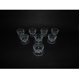 A set of eight Waterford cut glass sundae dishes, decorated in the Lismore pattern.