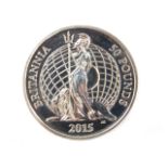 A Britannia £50 coin, 2015.